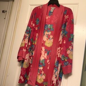 Vibrant Floral Kimono Robe